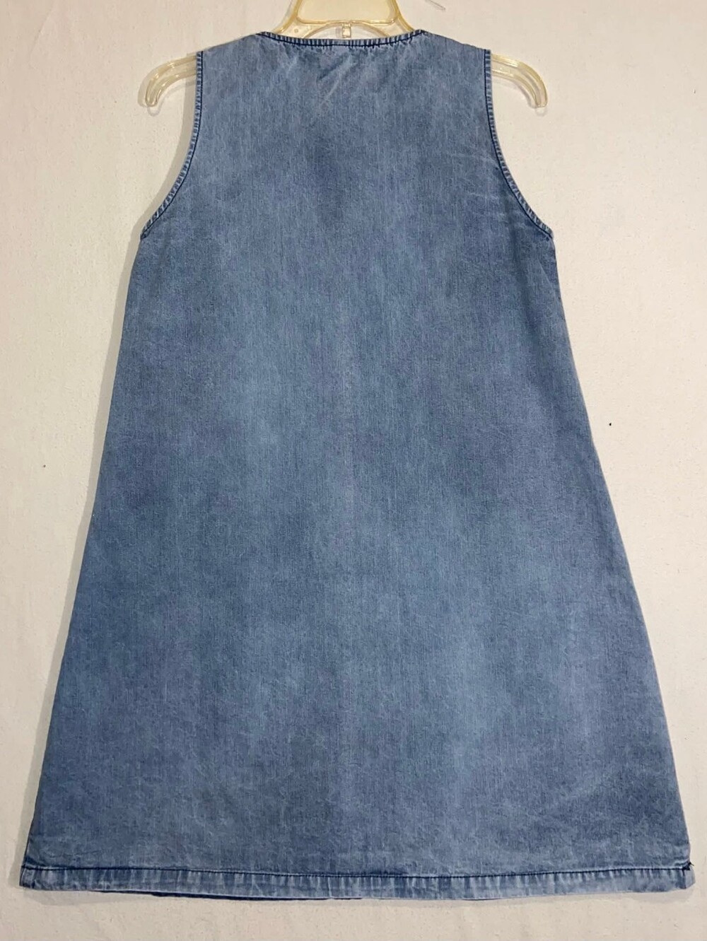 Light Blue Denim Pinafore Dress - Picture 8 of 8